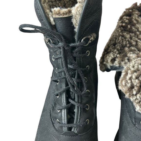 Blondo shearling fleece lined waterproof 
 leather fold over boots size 8.5 - Picture 6 of 7
